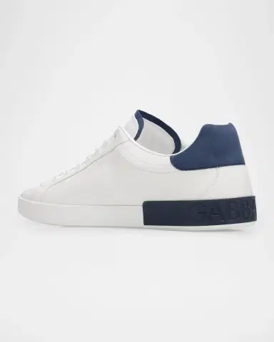 Dolce & Gabbana Men's Portofino Leather Low-Top Sneakers | Thumbnail 2