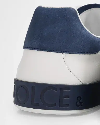 Dolce & Gabbana Men's Portofino Leather Low-Top Sneakers | Thumbnail 3