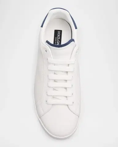 Dolce & Gabbana Men's Portofino Leather Low-Top Sneakers | Thumbnail 4