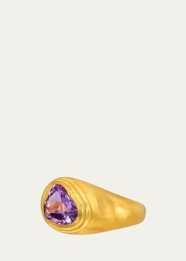 DARIUS 18K Freeform Purple Sapphire Ziggurat Ring | Thumbnail 2