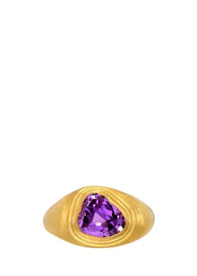 DARIUS 18K Freeform Purple Sapphire Ziggurat Ring | Thumbnail 1