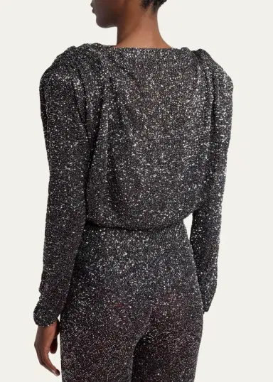 Valentino Garavani Sequined Dolman-Sleeve Sweater | Thumbnail 3 Valentino Garavani Sequined Dolman-Sleeve Sweater | Thumbnail 3