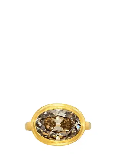DARIUS One-of-a-Kind 18K Orange-Brown Diamond Ziggurat Ring | Thumbnail 1