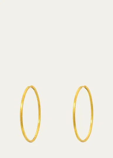 DARIUS 18K Fairy Hoop Earrings, 36mm | Thumbnail 2