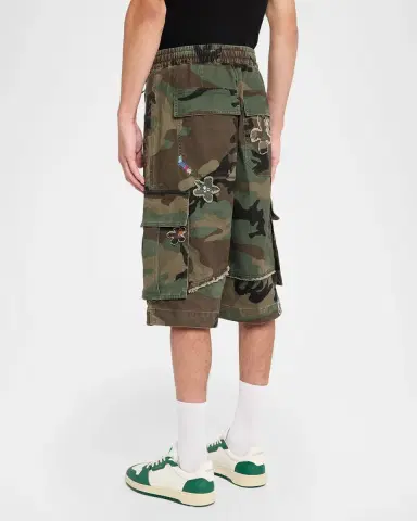 Nahmias Floral-Appliqué Camo Cargo Shorts | Thumbnail 3