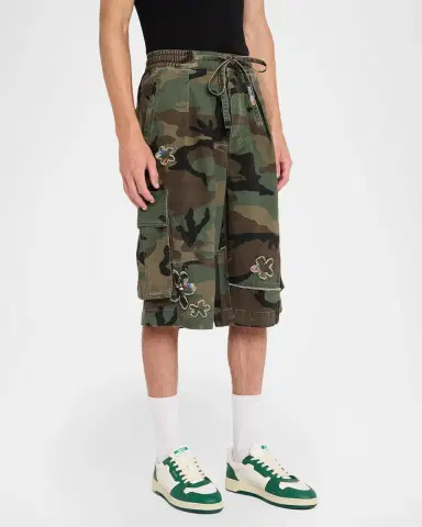 Nahmias Floral-Appliqué Camo Cargo Shorts | Thumbnail 4