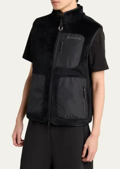 Moncler Men's Faux-Fur Vest | Thumbnail 4