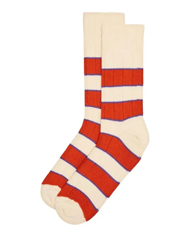 Paul Smith Men's Kennedy Contrast-Stripe Crew Socks