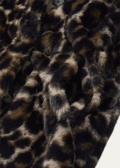 MOLO Girl's Hera Leopard Faux Fur Jacket, Size 4-7 | Thumbnail 5