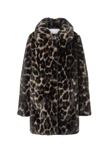 MOLO Girl's Hera Leopard Faux Fur Jacket, Size 4-7 | Thumbnail 1