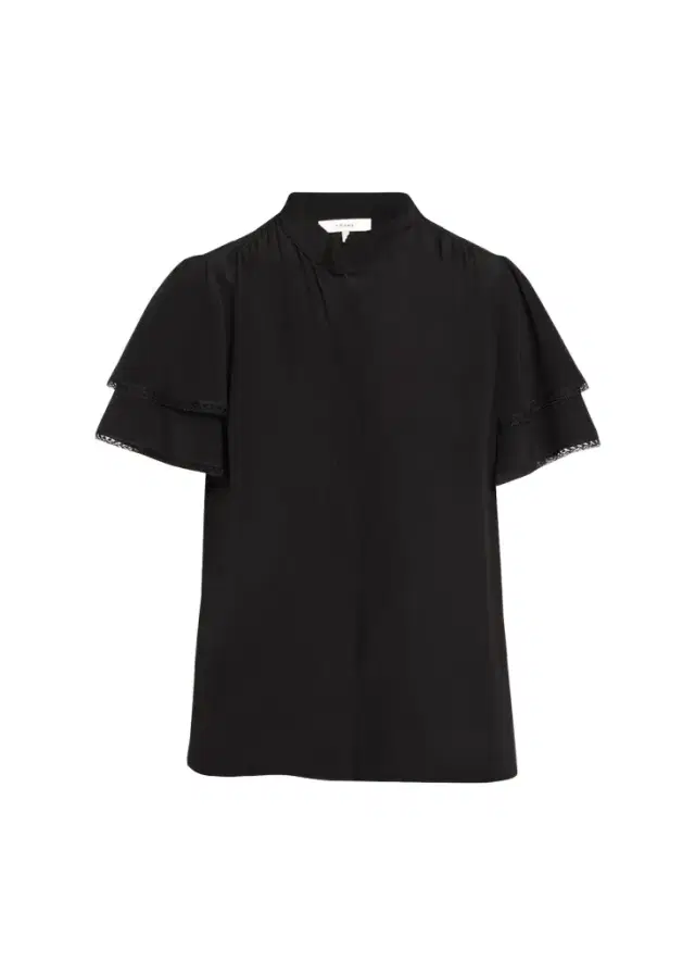 Frame Arcadia Silk Short-Sleeve Top