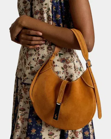 Polo Ralph Lauren Polo ID Small Suede Shoulder Bag | Thumbnail 2 Polo Ralph Lauren Polo ID Small Suede Shoulder Bag | Thumbnail 2