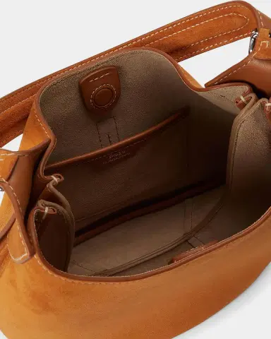 Polo Ralph Lauren Polo ID Small Suede Shoulder Bag | Thumbnail 4 Polo Ralph Lauren Polo ID Small Suede Shoulder Bag | Thumbnail 4