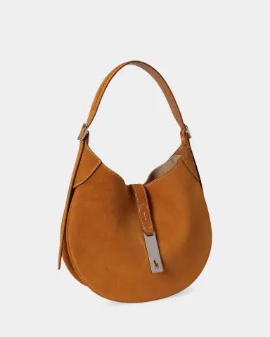 Polo Ralph Lauren Polo ID Small Suede Shoulder Bag | Thumbnail 6 Polo Ralph Lauren Polo ID Small Suede Shoulder Bag | Thumbnail 6