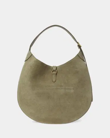 Polo Ralph Lauren Polo ID Large Suede Shoulder Bag | Thumbnail 3 Polo Ralph Lauren Polo ID Large Suede Shoulder Bag | Thumbnail 3