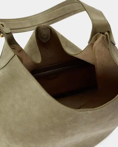 Polo Ralph Lauren Polo ID Large Suede Shoulder Bag | Thumbnail 4 Polo Ralph Lauren Polo ID Large Suede Shoulder Bag | Thumbnail 4