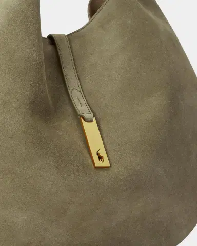 Polo Ralph Lauren Polo ID Large Suede Shoulder Bag | Thumbnail 5 Polo Ralph Lauren Polo ID Large Suede Shoulder Bag | Thumbnail 5
