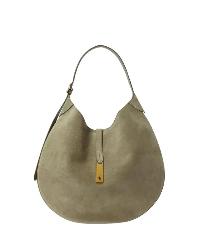 Polo Ralph Lauren Polo ID Large Suede Shoulder Bag