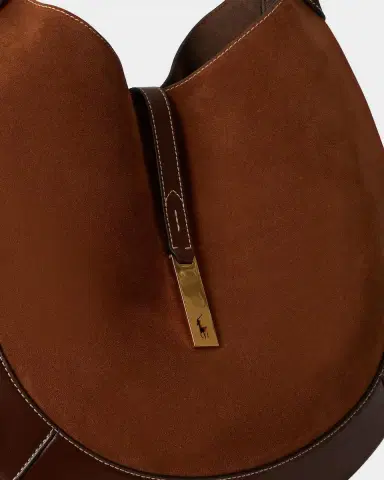 Polo Ralph Lauren Polo ID Large Suede Shoulder Bag | Thumbnail 6 Polo Ralph Lauren Polo ID Large Suede Shoulder Bag | Thumbnail 6