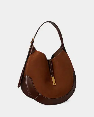 Polo Ralph Lauren Polo ID Large Suede Shoulder Bag | Thumbnail 7 Polo Ralph Lauren Polo ID Large Suede Shoulder Bag | Thumbnail 7