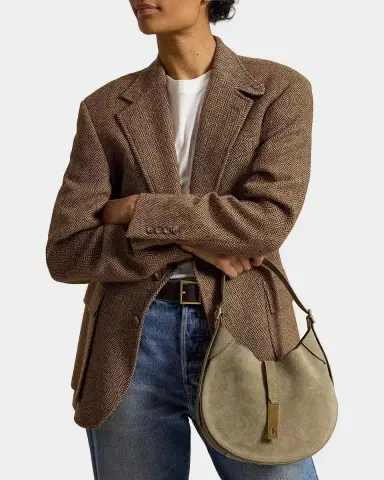 Polo Ralph Lauren Polo ID Small Suede Shoulder Bag | Thumbnail 2 Polo Ralph Lauren Polo ID Small Suede Shoulder Bag | Thumbnail 2