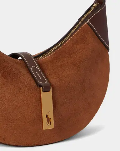 Polo Ralph Lauren Polo ID Mini Suede Shoulder Bag | Thumbnail 4 Polo Ralph Lauren Polo ID Mini Suede Shoulder Bag | Thumbnail 4