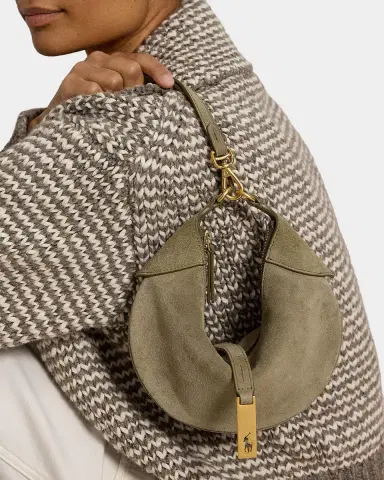 Polo Ralph Lauren Polo ID Mini Suede Shoulder Bag | Thumbnail 5 Polo Ralph Lauren Polo ID Mini Suede Shoulder Bag | Thumbnail 5