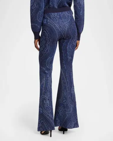 Etro Paisley Knit Flare Trousers | Thumbnail 3