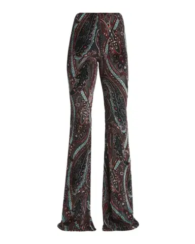 Etro Paisley Velvet Burnout Flare Pants | Thumbnail 1