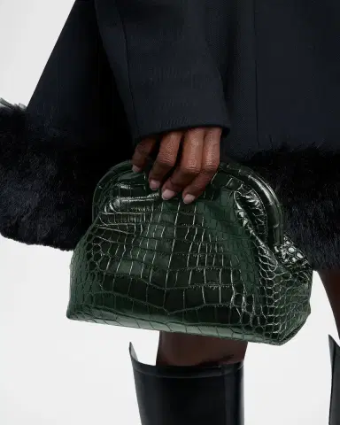 Stella McCartney Falabella Croc-Embossed Clutch | Thumbnail 2 Stella McCartney Falabella Croc-Embossed Clutch | Thumbnail 2