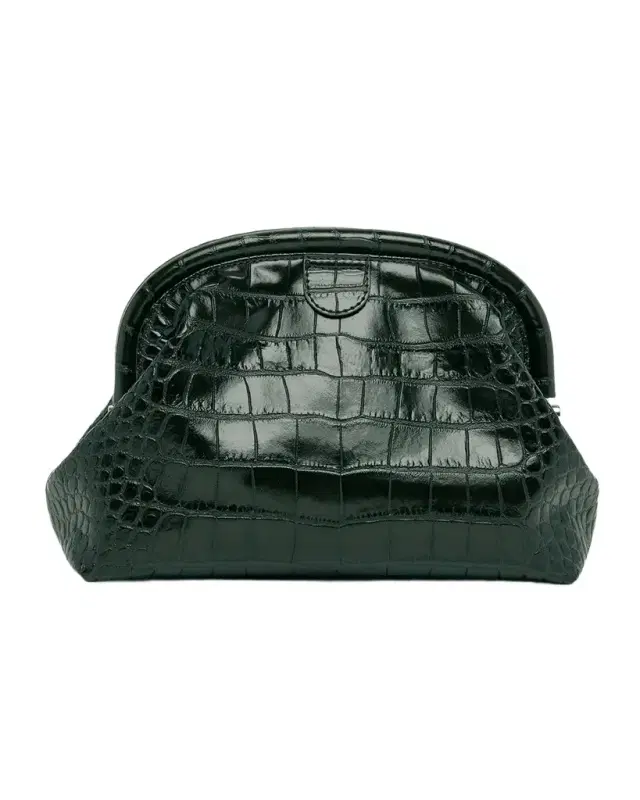 Stella McCartney Falabella Croc-Embossed Clutch