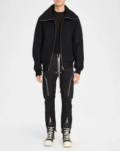 Rick Owens Men's Wool Rib Crewneck Sweater | Thumbnail 2