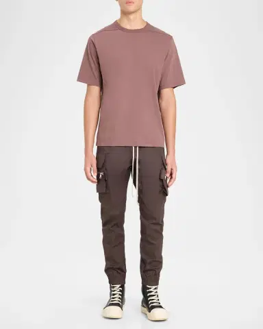 Rick Owens Men's Cotton Jersey Crewneck T-Shirt | Thumbnail 2 Rick Owens Men's Cotton Jersey Crewneck T-Shirt | Thumbnail 2