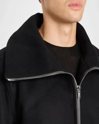 Rick Owens Men's Wool Melton Bomber Jacket | Thumbnail 5 Rick Owens Men's Wool Melton Bomber Jacket | Thumbnail 5