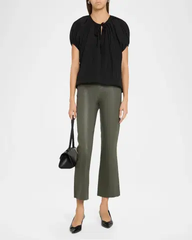L'Agence Kendra High-Rise Coated Crop Flare Jeans | Thumbnail 2 L'Agence Kendra High-Rise Coated Crop Flare Jeans | Thumbnail 2