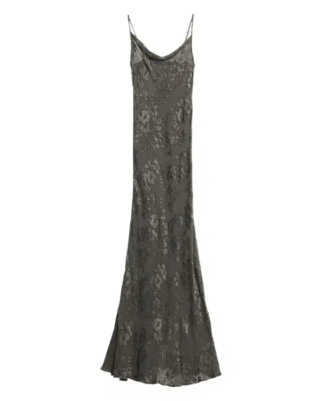 L'Agence Christine Burnout Satin Gown
