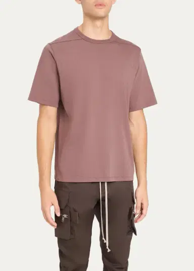 Rick Owens Men's Cotton Jersey Crewneck T-Shirt | Thumbnail 4
