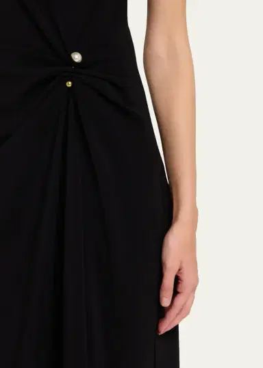 Veronica Beard Freja Asymmetric Draped Midi Dress | Thumbnail 5 Veronica Beard Freja Asymmetric Draped Midi Dress | Thumbnail 5