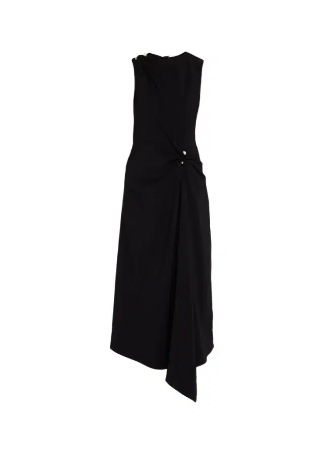 Veronica Beard Freja Asymmetric Draped Midi Dress