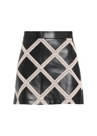 Cinq à Sept Audree Faux-Leather Mini Skirt | Thumbnail 1