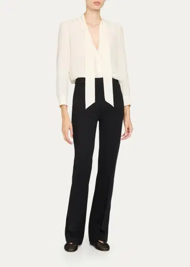Veronica Beard Gracie Zip-Back Bootcut Pants | Thumbnail 2