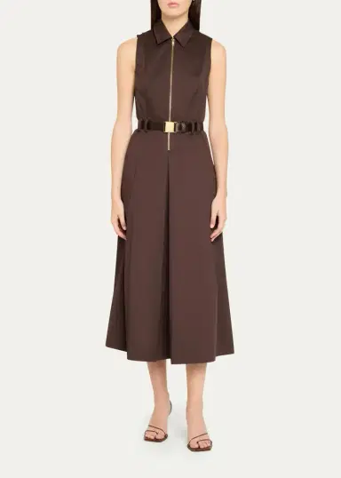 L'Agence Kolton Sleeveless Belted Midi Dress | Thumbnail 2