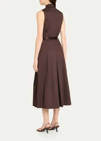 L'Agence Kolton Sleeveless Belted Midi Dress | Thumbnail 3