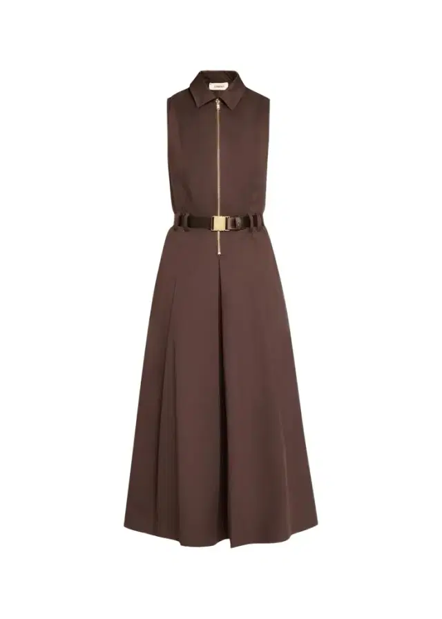L'Agence Kolton Sleeveless Belted Midi Dress