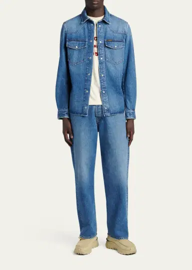 Moncler Men's Washed Cotton Jeans | Thumbnail 2