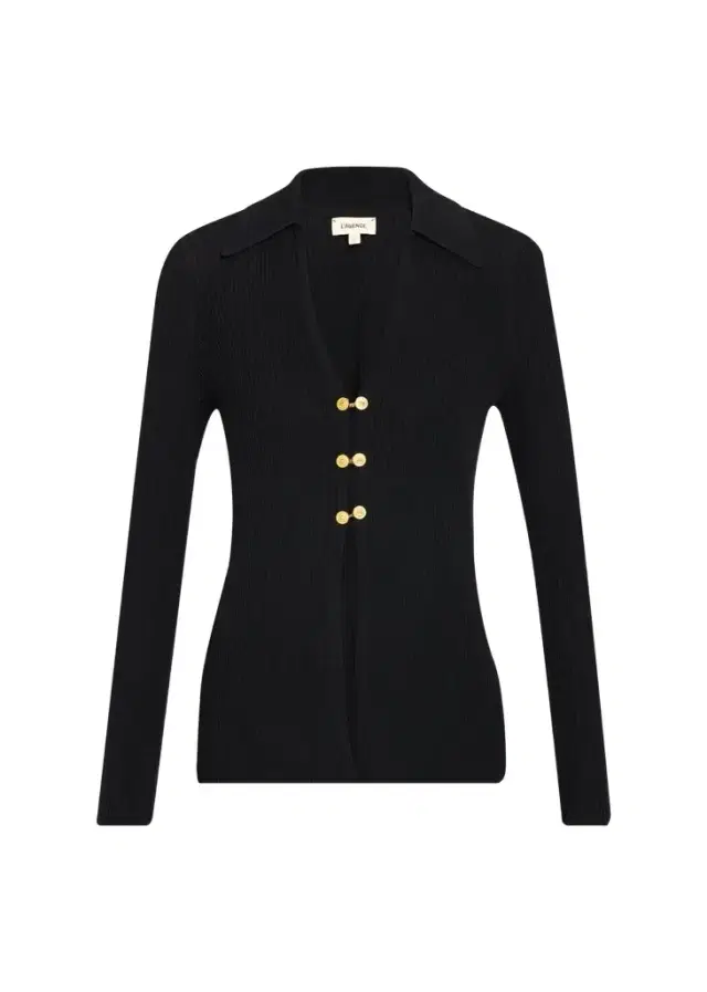 L'Agence Kaye Rib-Knit Cardigan Top