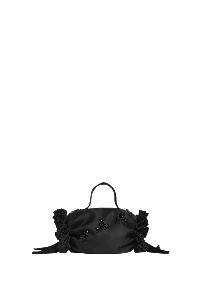 Simone Rocha Mini Embellished Double Ruffle Shoulder Bag