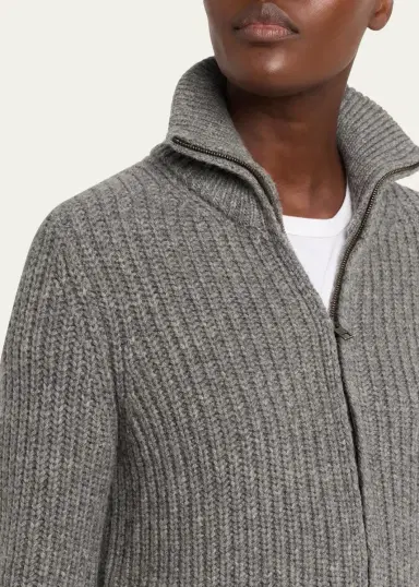 Nili Lotan Arlen Funnel-Neck Wool-Blend Knit Cardigan | Thumbnail 5 Nili Lotan Arlen Funnel-Neck Wool-Blend Knit Cardigan | Thumbnail 5