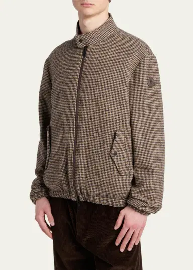 Moncler Grenoble Men's Pied de Poule Short Down Jacket | Thumbnail 4