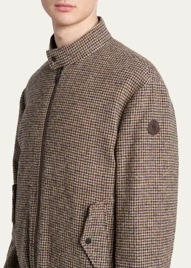 Moncler Grenoble Men's Pied de Poule Short Down Jacket | Thumbnail 5